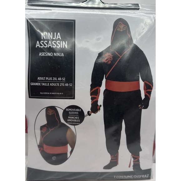Ninja Assassin Warrior Man Suit Yourself Fancy Dress Up Halloween Adult Costume - Picture 1 of 6